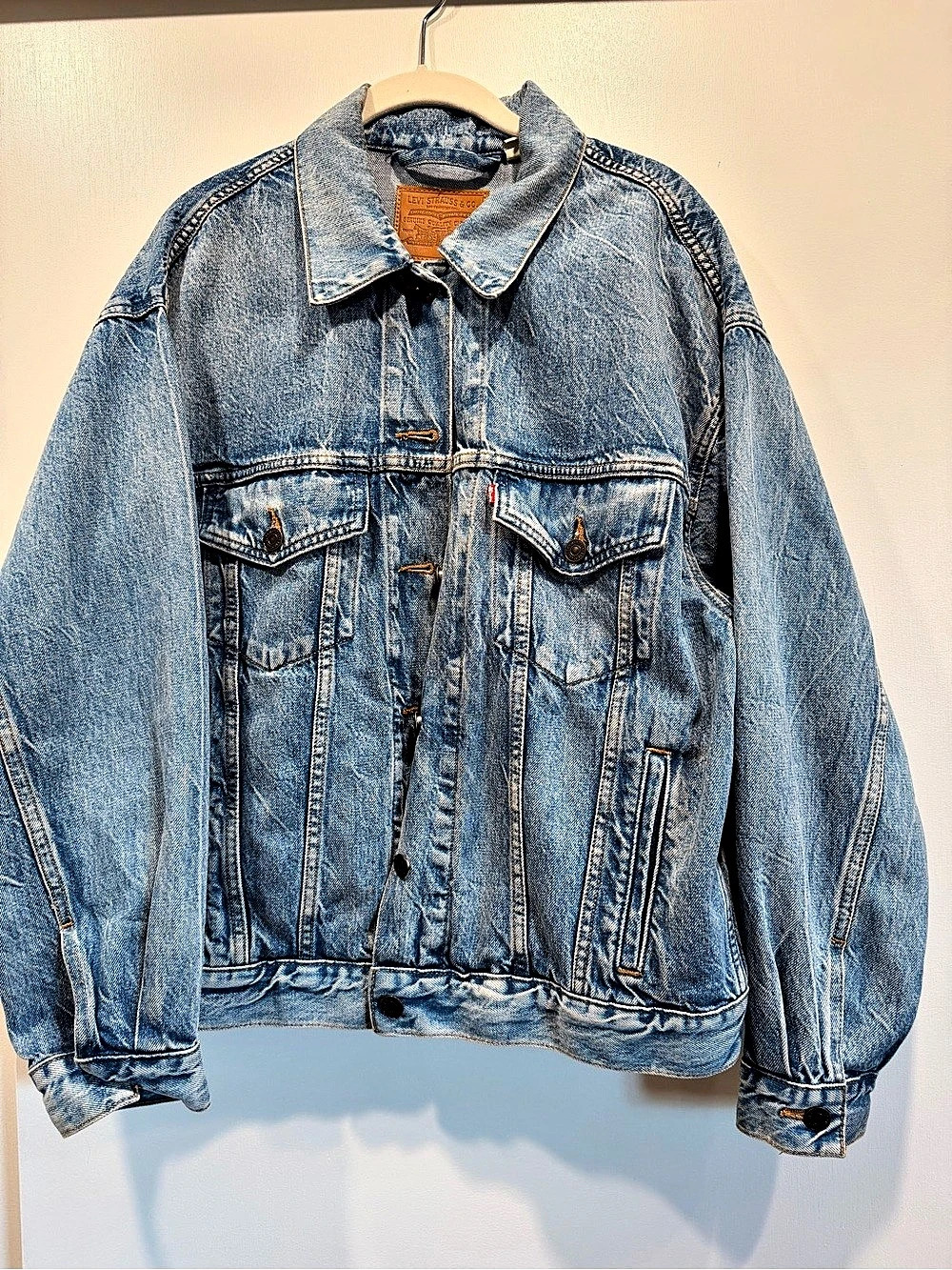 Levi's Premium Italian Denim Trucker Jacket Blue Medium